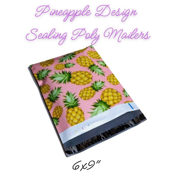 Pineapple Design Poly Mailers Qty 20 Size 6x9 - Picture 1 of 3